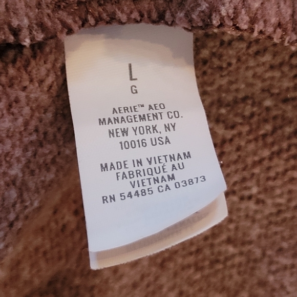 AERIE Relaxed Fit Loose Turtleneck Sweatshirt/Pullover, Size Large - Picture 9 of 12